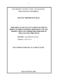 Ph.D thesis summary of agriculture: The impacts of fluctuations of inputs price on the economic efficiency of tea production of farmer housedolds in Thai Nguyen province