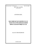 Luận án Tiến sĩ Kinh tế: Hoàn thiện kế toán chi phí sản xuất nhằm tăng cường kiểm soát chi phí trong các doanh nghiệp xây lắp