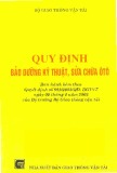 Hướng dẫn quy định bảo dưỡng kỹ thuật, sửa chữa ôtô