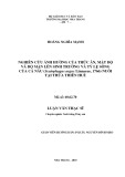 Luận văn Thạc sỹ: Nghiên cứu ảnh hưởng của thức ăn, mật độ và độ mặn lên sinh trưởng và tỷ lệ sống của cá nâu (Scatop hag us arg us Linnaeus, 1766) nuôi tại Thừa Thiên Huế