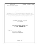 Summary of doctoral dissertation on public administration: Institutionnal capacity building of state administration adapting to the requiements for market economy development and international intergration in Việt Nam nowadays