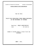 Summary of doctoral thesis in public policy and management: Policy for developing young human resources in the northwest of Vietnam