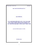 Luận án Tiến sĩ Quản lý công: Các giải pháp để thúc đẩy cải cách thủ tục hành chính trong hoạt động của các trường đại học công lập ở Việt Nam