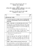 Đáp án đề thi tốt nghiệp cao đẳng nghề khóa 5 (2012-2015) - Nghề: Quản trị khách sạn - Môn thi: Lý thuyết chuyên môn nghề - Mã đề thi: DA-QTKS-LT27