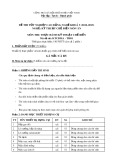 Đề thi tốt nghiệp cao đẳng nghề khóa 5 (2012-2015) - Nghề: Kỹ thuật chế biến món ăn - Môn thi: Thực hành kỹ thuật chế biến - Mã đề thi: KTCBMA-TH01