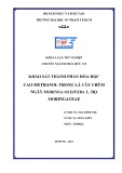 Khóa luận tốt nghiệp Hóa hữu cơ: Khảo sát thành phần hóa học cao Methanol trong lá cây chùm ngây Moringa Oleifera l. họ Moringaceae