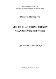 Luận văn Thạc sĩ Văn học: Yếu tố kì ảo trong truyện ngắn Nguyễn Huy Thiệp