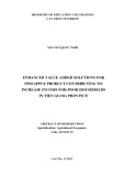 Abstract of dissertation: Enhanced value added solutions for pineapple product contributing to increase income for poor households in Tien Giang province