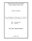 Doctoral thesis summary: The Vietnamese bourgeoisie of trung ky from the early 20th century to 1930