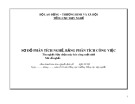 Sơ đồ phân tích nghề - Bảng phân tích công việc: Nghề Sửa chữa máy kéo công suất nhỏ