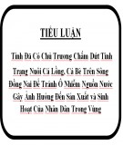 Tiểu luận tình huống quản lý nhà nước: Tỉnh đã có chủ trương chấm dứt tình trạng nuôi cá lồng, cá bè trên sông Đồng Nai để tránh ô nhiễm nguồn nước gây ảnh hưởng đến sản xuất và sinh hoạt của nhân dân trong vùng