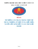 Đề tài: Tư tưởng Lão Trang trong thơ Tuệ Trung Thượng Sĩ Trần Tung: Biểu hiện, nguồn gốc kinh điển và giá trị nghệ thuật