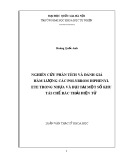 Luận văn Thạc sĩ Khoa học: Nghiên cứu phân tích và đánh giá hàm lượng các polybrom diphenyl ete trong nhựa và bụi tại một số khu tái chế rác thải điện tử