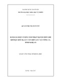 Luận văn Thạc sĩ Khoa học: Đánh giá hiện tượng xâm nhập mặn do biến đổi khí hậu khu hạ lưu ven biển lưu vực sông Cả, tỉnh Nghệ An