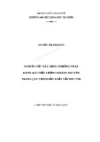 Luận văn Thạc sĩ Khoa học: Nghiên cứu  xây dựng phương pháp đánh giá chất  lượng kháng nguyên trong quy trình sản xuất vắcxin cúm