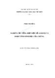 Luận văn Thạc sĩ Khoa học: Nghiên cứu tổng hợp một số aurone và hoạt tính sinh học của chúng