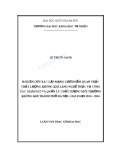 Luận văn Thạc sĩ Khoa học: Nghiên cứu xác lập mạng lưới điểm quan trắc chất lượng không khí làng nghề phục vụ công tác giám sát và quản lý chất lượng môi trường không khí Thành phố Hà Nội, giai đoạn 2010-2030