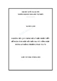 Tóm tắt Luận văn Thạc sĩ Khoa học: Nghiên cứu quy trình xử lý mẫu nước tiểu để phân tích một số chất ma túy tổng hợp nhóm ATS bằng phương pháp CE-C4D