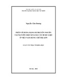 Luận văn Thạc sĩ Khoa học: Phân tích đa dạng di truyền nguồn tài nguyên một số loài cây dược liệu ở Việt Nam bằng chỉ thị ADN