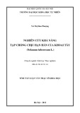 Tóm tắt Luận văn Thạc sĩ Khoa học: Nghiên cứu khả năng tập chống chịu hạn hán của khoai tây (Solanum tuberosum L.)