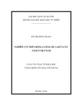 Luận văn Thạc sĩ Khoa học: Nghiên cứu biến động lượng mưa giữa các năm ở Việt Nam