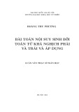 Luận văn Thạc sĩ Khoa học: Bài toán nội suy sinh bởi toán tử khả nghịch phải và trái và áp dụng