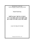 Luận văn Thạc sĩ Văn học: Những đặc trưng cơ bản của Văn học dân gian Bến Tre qua một số thể loại tiêu biểu