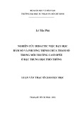 Luận văn Thạc sĩ Giáo dục học: Nghiên cứu Didactic việc dạy học hàm số và phương trình chứa tham số trong môi trường Casyopée ở bậc trung học phổ thông