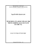 Luận văn Thạc sĩ Toán học: Tích phân của hàm với giá trị trong không gian Banach có thứ tự