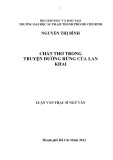 Luận văn Thạc sĩ Ngữ văn: Chất thơ trong truyện Đường rừng của Lan Khai