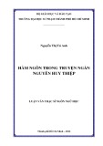 Luận văn Thạc sĩ Ngôn ngữ học: Hàm ngôn trong truyện ngắn Nguyễn Huy Thiệp