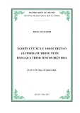 Luận văn Thạc sĩ Khoa học: Nghiên cứu xử lý thuốc diệt cỏ Glyphosate trong nước bằng phương pháp Fenton điện hoá