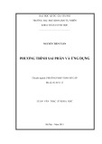 Luận văn Thạc sĩ Khoa học: Phương trình sai phân và ứng dụng