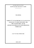 Luận văn Thạc sĩ Khoa học: Nghiên cứu đặc tính hóa lý của nước ngầm tại hai mặt cắt thuộc huyện Phúc Thọ, phía nam sông Hồng - Hà Nội, góp phần giải thích nguyên nhân hình thành ô nhiễm Asen
