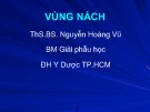 Bài giảng Giải phẫu học: Vùng nách - ThS.BS. Nguyễn Hoàng Vũ