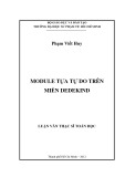 Luận văn Thạc sĩ Toán học: Module tựa tự do trên miền Dedekind