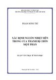 Luận văn Thạc sĩ Toán học: Xác định nguồn nhiệt bên trong của thanh bị chôn một phần