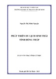 Luận văn Thạc sĩ Địa lý học: Phát triển du lịch sinh thái tỉnh Đồng Tháp