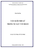 Luận văn Thạc sĩ Văn học: Văn xuôi Thế Lữ trong Tự Lực văn đoàn