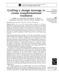 Crafting a change message to create transformational readiness