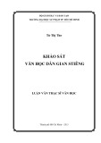 Luận văn Thạc sĩ Văn học: Khảo sát văn học dân gian Stiêng