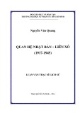Luận văn Thạc sĩ Lịch sử: Quan hệ Nhật Bản – Liên Xô (1917 - 1945)