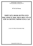 luận văn thạc sĩ giáo dục học: thiết kế  hướng dẫn học sinh tự học phần hóa vô cơ lớp 10 chương trình nâng cao