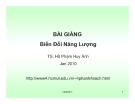 Bài giảng Biến đổi năng lượng điện cơ: Chương 1 - TS. Hồ Phạm Huy Ánh