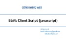 Bài giảng Công nghệ Web (ASP.NET): Bài 4 - Lê Quang Lợi