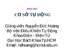 Bài giảng Cơ sở tự động: Chương 8a - Nguyễn Đức Hoàng