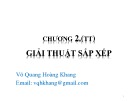 Bài giảng Cấu trúc dữ liệu: Chương 2 (tt) - ThS. Võ Quang Hoàng Khang