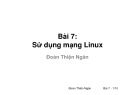 Bài giảng Phần mềm nguồn mở: Bài 7 - Đoàn Thiện Ngân