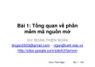 Bài giảng Phần mềm nguồn mở: Bài 1 - Đoàn Thiện Ngân