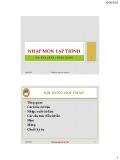 Bài giảng Nhập môn lập trình – ThS. Lê Thị Ngọc Hạnh